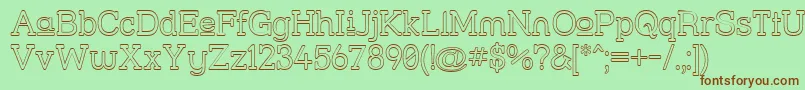 Strslupo Font – Brown Fonts on Green Background