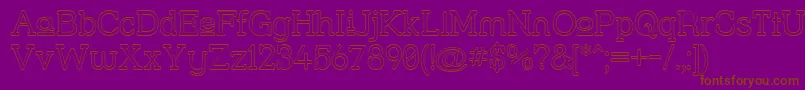 Strslupo Font – Brown Fonts on Purple Background