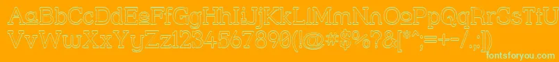 Strslupo Font – Green Fonts on Orange Background