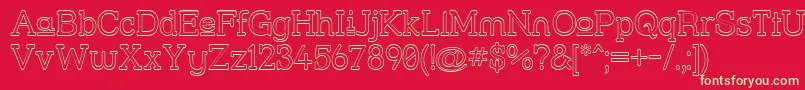Strslupo Font – Green Fonts on Red Background