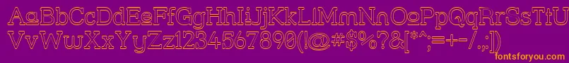 Strslupo Font – Orange Fonts on Purple Background