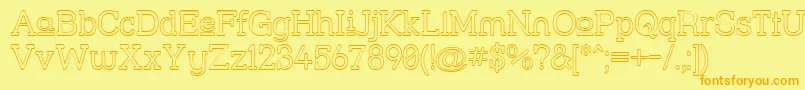 More about Strslupo Font Strslupo Font – Orange Fonts on Yellow Background