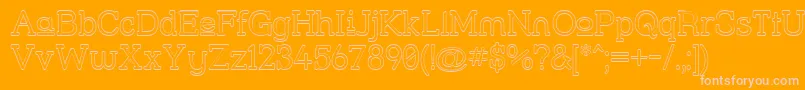 Strslupo Font – Pink Fonts on Orange Background