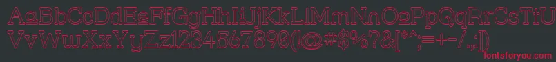 Strslupo Font – Red Fonts on Black Background