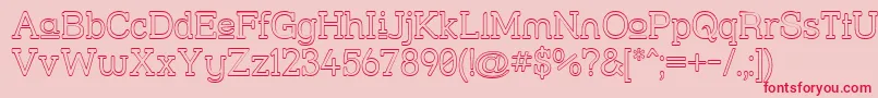 Strslupo Font – Red Fonts on Pink Background