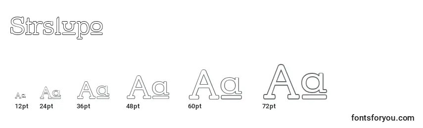 Strslupo Font Sizes
