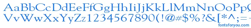 フォントGildebroadRegular – 白い背景に青い文字