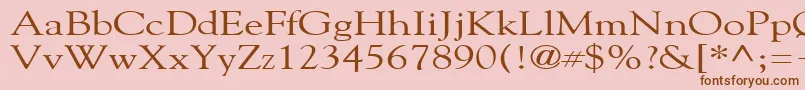 Шрифт GildebroadRegular – коричневые шрифты на розовом фоне