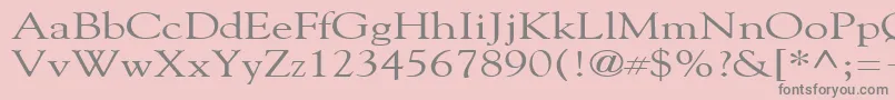 フォントGildebroadRegular – ピンクの背景に灰色の文字