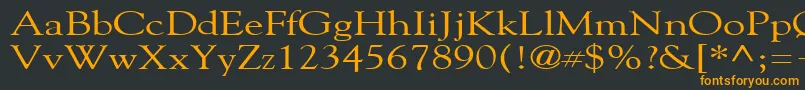 フォントGildebroadRegular – 黒い背景にオレンジの文字