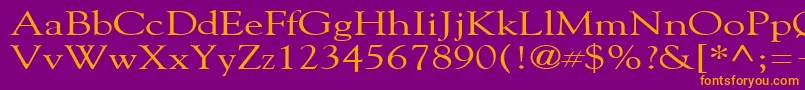 GildebroadRegular Font – Orange Fonts on Purple Background