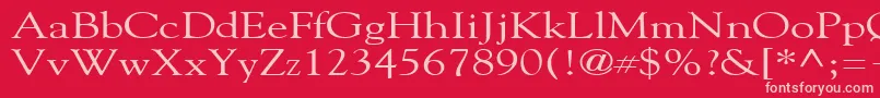 GildebroadRegular-Schriftart – Rosa Schriften auf rotem Hintergrund