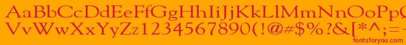 Шрифт GildebroadRegular – красные шрифты на оранжевом фоне