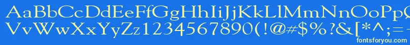 GildebroadRegular Font – Yellow Fonts on Blue Background