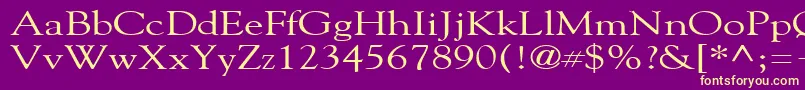 GildebroadRegular Font – Yellow Fonts on Purple Background