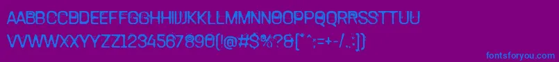 TamettePunkdomed-Schriftart – Blaue Schriften auf violettem Hintergrund