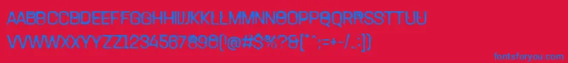 TamettePunkdomed Font – Blue Fonts on Red Background