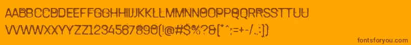 TamettePunkdomed Font – Brown Fonts on Orange Background