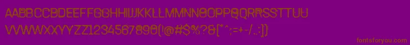 TamettePunkdomed Font – Brown Fonts on Purple Background