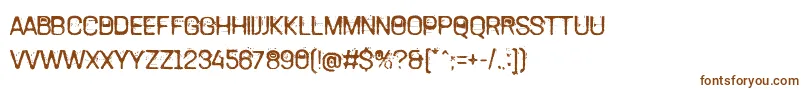 Шрифт TamettePunkdomed – коричневые шрифты на белом фоне