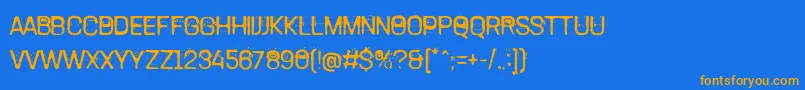 TamettePunkdomed Font – Orange Fonts on Blue Background