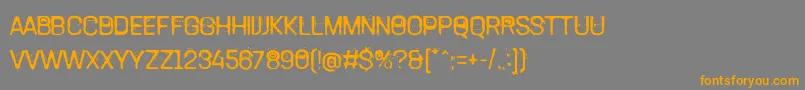 TamettePunkdomed Font – Orange Fonts on Gray Background