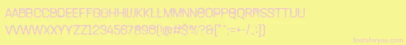 フォントTamettePunkdomed – ピンクのフォント、黄色の背景