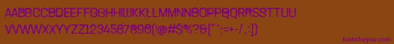 TamettePunkdomed Font – Purple Fonts on Brown Background