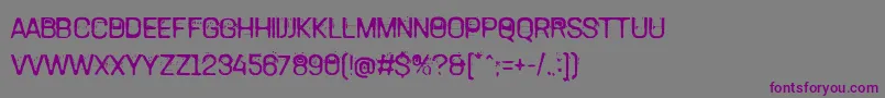 TamettePunkdomed Font – Purple Fonts on Gray Background