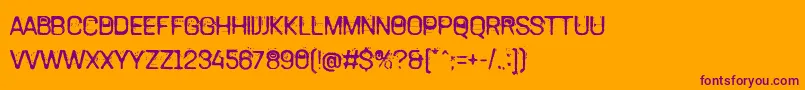 Шрифт TamettePunkdomed – фиолетовые шрифты на оранжевом фоне