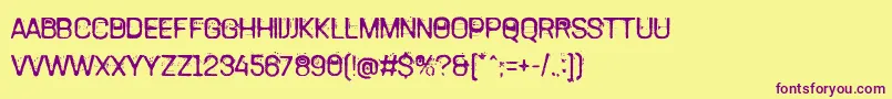 TamettePunkdomed Font – Purple Fonts on Yellow Background