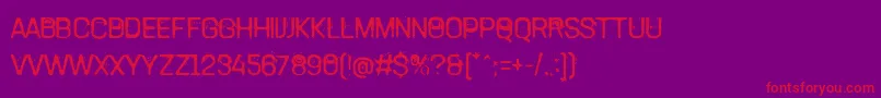 TamettePunkdomed-Schriftart – Rote Schriften auf violettem Hintergrund