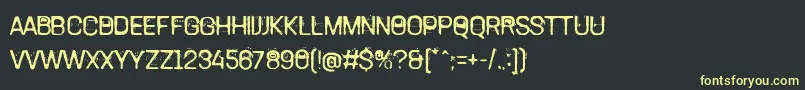 TamettePunkdomed Font – Yellow Fonts on Black Background