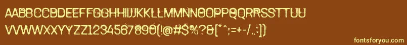 TamettePunkdomed-fontti – keltaiset fontit ruskealla taustalla