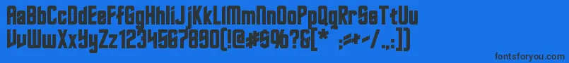 RoddenberryBold Font – Black Fonts on Blue Background