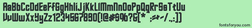 RoddenberryBold Font – Black Fonts on Green Background