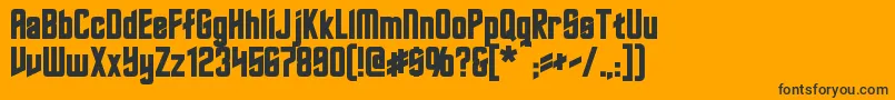 Шрифт RoddenberryBold – чёрные шрифты на оранжевом фоне