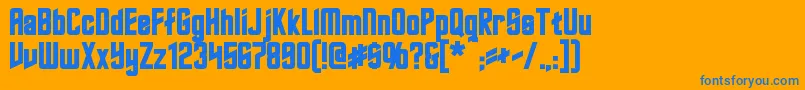 RoddenberryBold Font – Blue Fonts on Orange Background