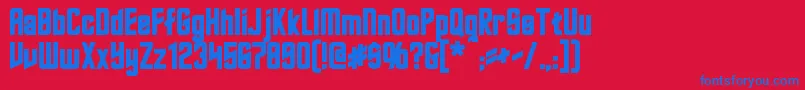 RoddenberryBold Font – Blue Fonts on Red Background