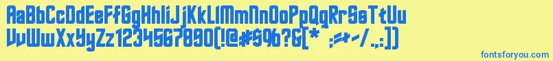 Шрифт RoddenberryBold – синие шрифты на жёлтом фоне