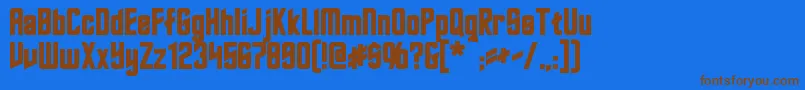 RoddenberryBold Font – Brown Fonts on Blue Background