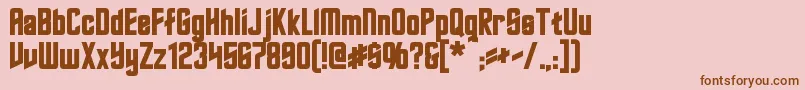 RoddenberryBold Font – Brown Fonts on Pink Background