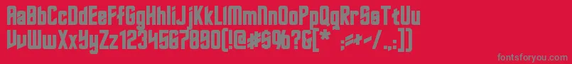 RoddenberryBold Font – Gray Fonts on Red Background