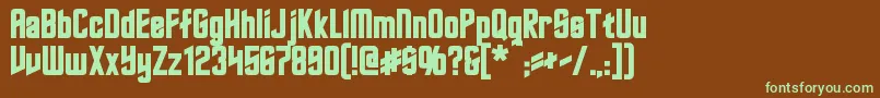 RoddenberryBold Font – Green Fonts on Brown Background