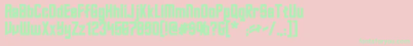 RoddenberryBold Font – Green Fonts on Pink Background