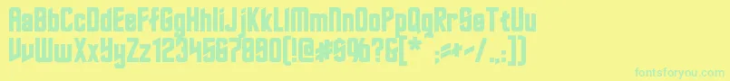 RoddenberryBold Font – Green Fonts on Yellow Background