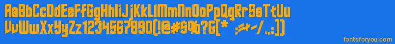 RoddenberryBold Font – Orange Fonts on Blue Background