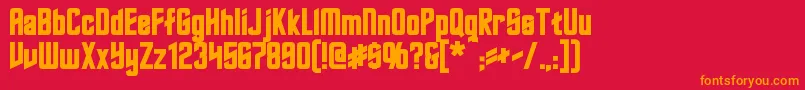 RoddenberryBold Font – Orange Fonts on Red Background