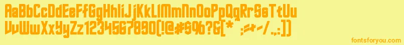 RoddenberryBold Font – Orange Fonts on Yellow Background