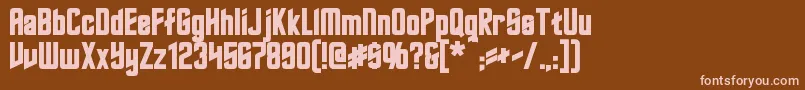 RoddenberryBold Font – Pink Fonts on Brown Background